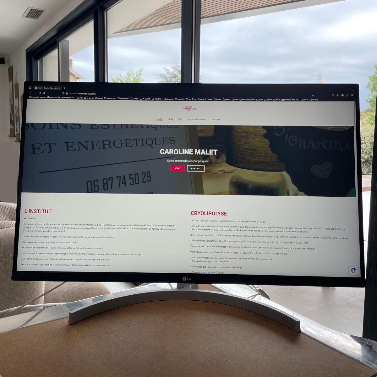 creation site internet vitrine esthéticienne dermatop - webtea - la seyne - 83