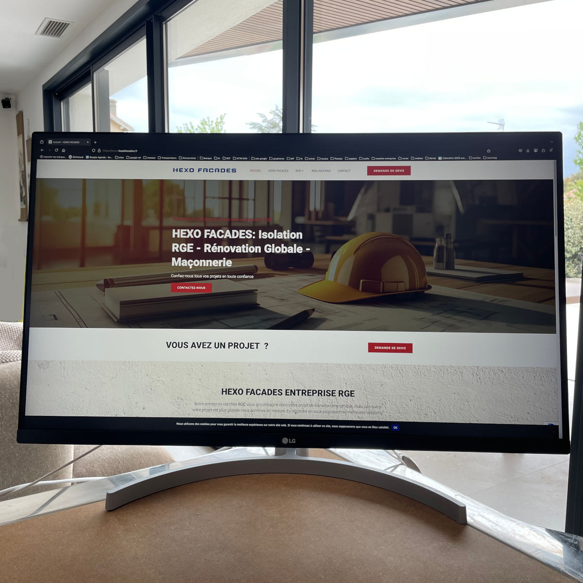 creation site internet vitrine entreprise hexo facades - webtea - marseille - savoie