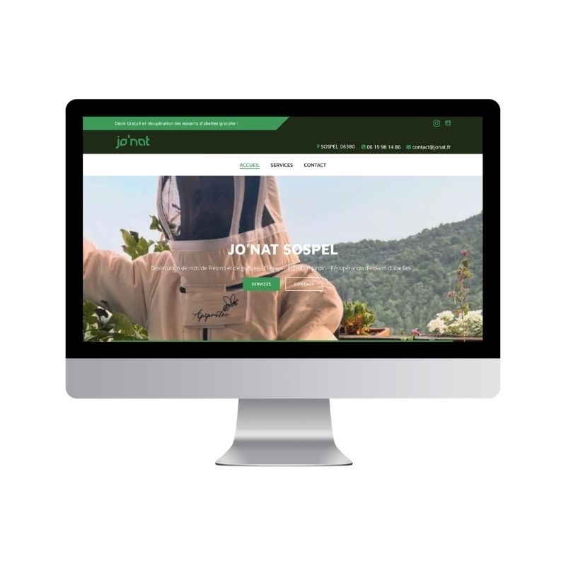 creation site internet vitrine paysagiste Sospel - webtea - la seyne - 83